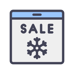 Winter sales icon