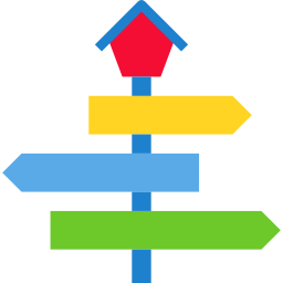 Directional sign icon