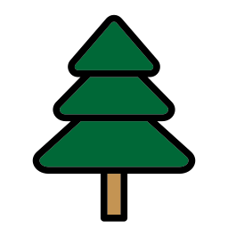 Árbol de navidad icono