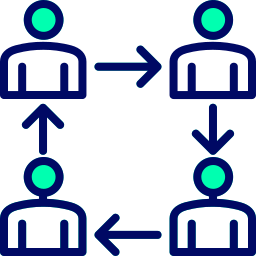 travail en équipe Icône