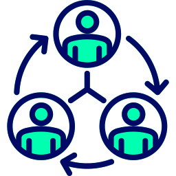 travail en équipe Icône