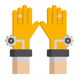 main de robot Icône