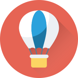 Hot air balloon icon