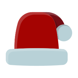 cappello da babbo natale icona