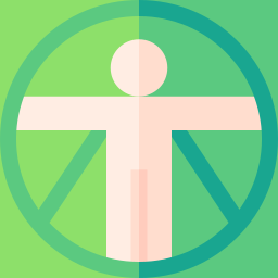 Vitruvian man icon