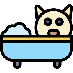 Banho de gato Ícone