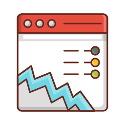 grafico in linea icona