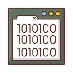 codice binario icona