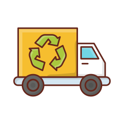 Recycling truck icon