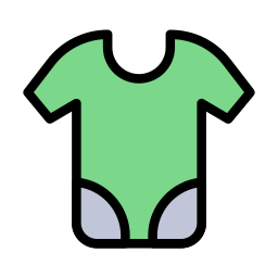 Baby cloth icon