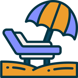 Beach chair icon