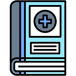 libro médico icono