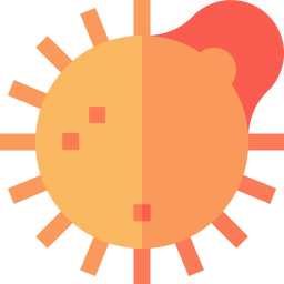 erupción solar icono