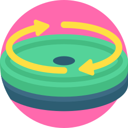 disco rotador icono