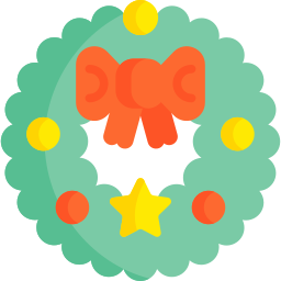 corona de navidad icono