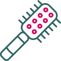 spazzola per capelli icona