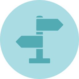 Directional sign icon