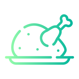 Roast chicken icon