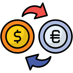 cambio di valuta icona