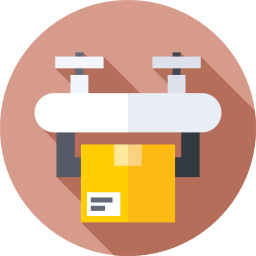 Drone delivery icon