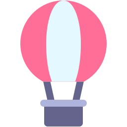 Hot air balloon icon