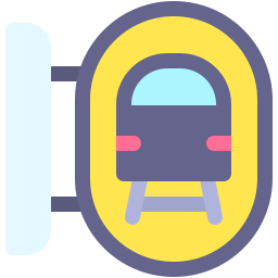 estación de ferrocarril icono