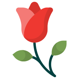 rosa roja icono