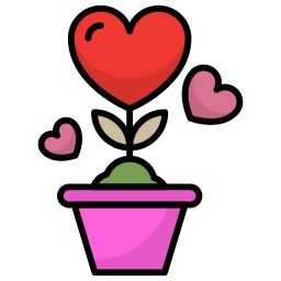 roślina miłości ikona