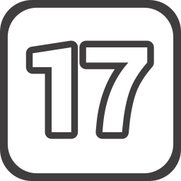 número 17 icono