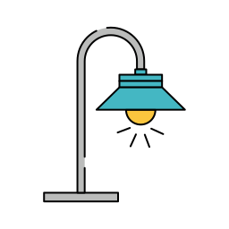 lámpara de piso icono