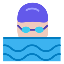 la natation Icône