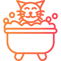baño para gatos icono