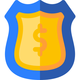 targa della polizia icona