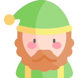 Świąteczny elf ikona