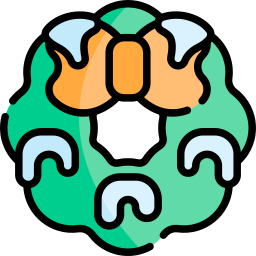 Christmas wreath icon