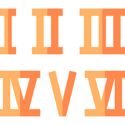cyfry rzymskie ikona