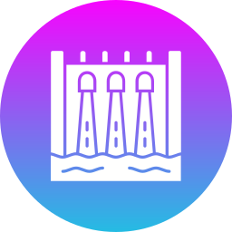 Hydroelectric dam icon