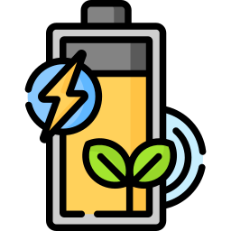 batería verde icono