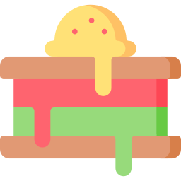 Sandwich de helado icono