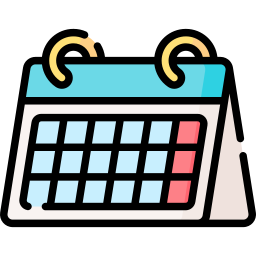 calendario da tavolo icona