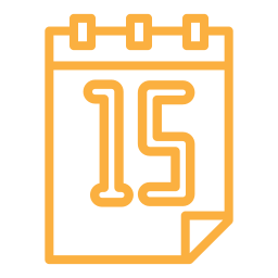 fecha del calendario icono