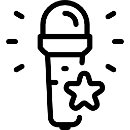 estrella de micrófono icono