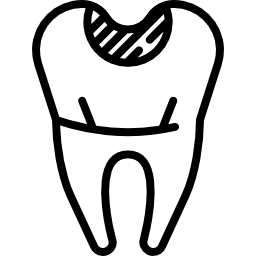 dente forato icona