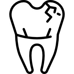 dente incrinato icona