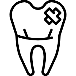 gevulde tand icoon
