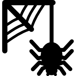 telaraña y araña icono