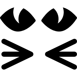 ojos de gato icono