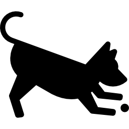 perro jugando icono