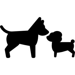 coppia di cani icona