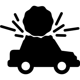 rock falls en coche icono